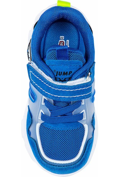 JUMP 26182 Royal Mavi Neon Yeşil Siyah Uniseks Çocuk Bebek Günlük Rahat Yürüyüş Spor Ayakkabı