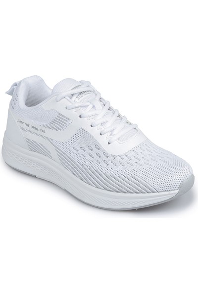 JUMP 26280 Beyaz - Açık Gri Kadın Günlük Rahat Yürüyüş Koşu Sneaker Spor Ayakkabı