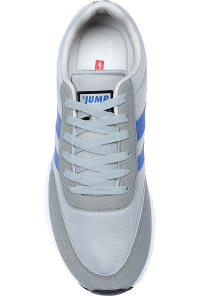 JUMP 26396 Açık Gri - Mavi Erkek Günlük Rahat Yürüyüş Koşu Sneaker Spor Ayakkabı