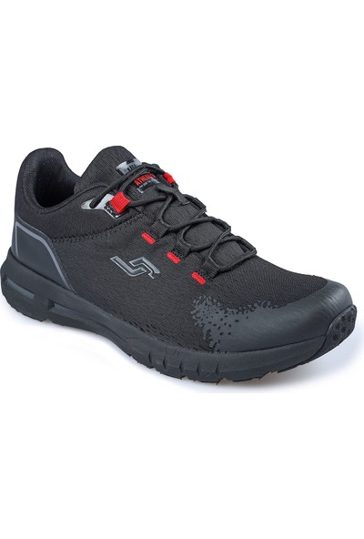 JUMP 26402 Siyah - Koyu Gri - Kırmızı Erkek Günlük Rahat Yürüyüş Koşu Sneaker Spor Ayakkabı
