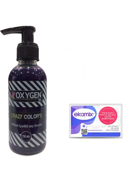 Oxygen Crazy Colors Bitkisel Içerikli Saç Boyası Mor 150 ml