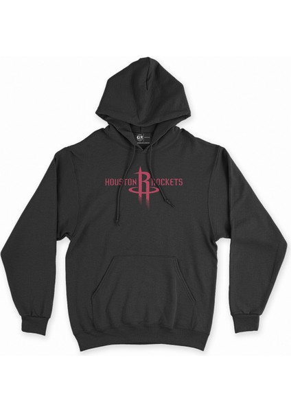 Cix Houston Rockets Siyah Kapşonlu Sweatshirt Hoodie