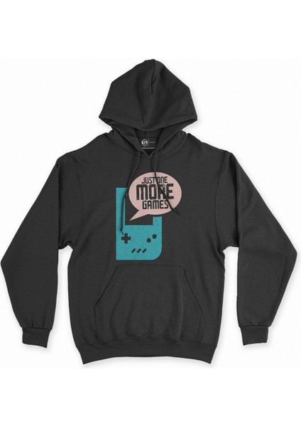 Cix Turkuaz Just One More Game Siyah Kapşonlu Sweatshirt Hoodie