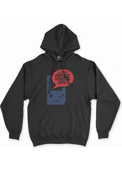 Cix Mavi Just One More Game Siyah Kapşonlu Sweatshirt Hoodie
