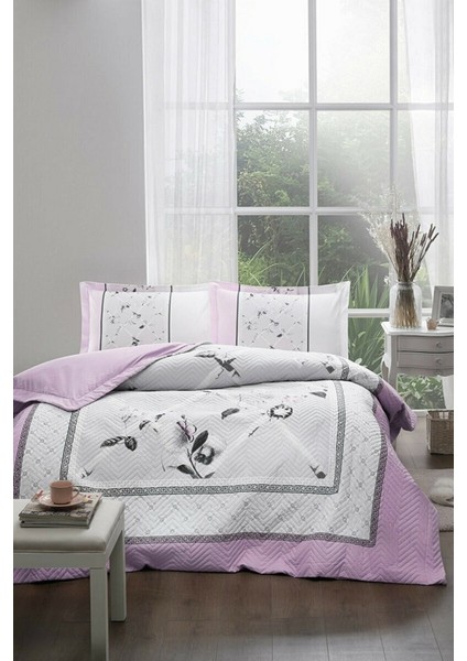 Camelia Gri Çift Kişilik Kapitoneli Nevresim Takımı Complete Set 4 Mevsim Kullanım Özelliği
