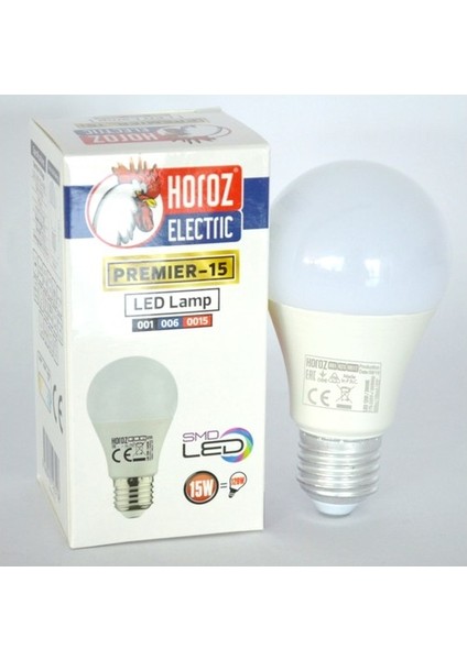 Horoz 15W LED Ampul E27 Duylu 6400K Beyaz Işık Premier-15