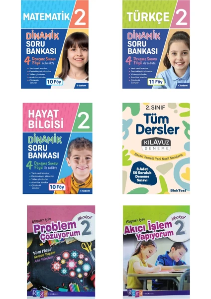 Tudem Yayınları  2. Sınıf Matematik Türkçe Hayat Bil.soru Deneme Problem Çözüyorum Akıcı İşlem Yapıyorum