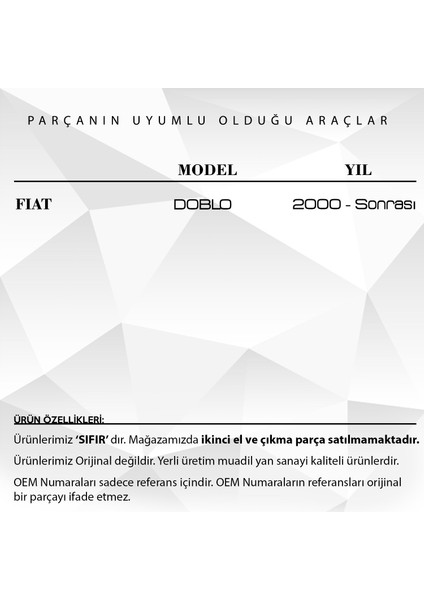 Alpha Auto Part Fiat Doblo Için Bijon Cıvatası