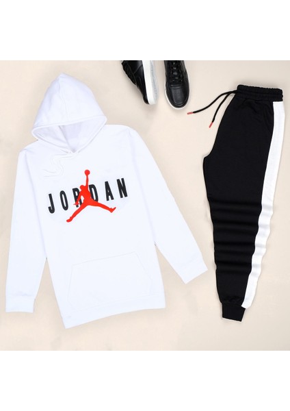 Beyaz Jrd Logo Eşofman Takımı