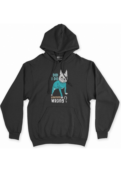 Cix Something Wrong Dog Siyah Kapşonlu Sweatshirt Hoodie