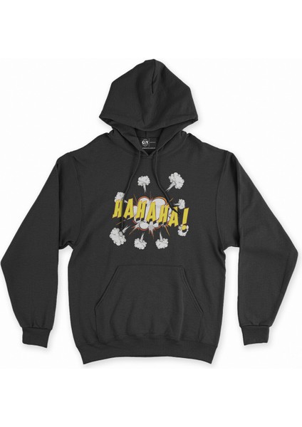 Cix Hahaha Siyah Kapşonlu Sweatshirt Hoodie