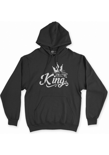 Cix I Am Her King Siyah Kapşonlu Sweatshirt Hoodie
