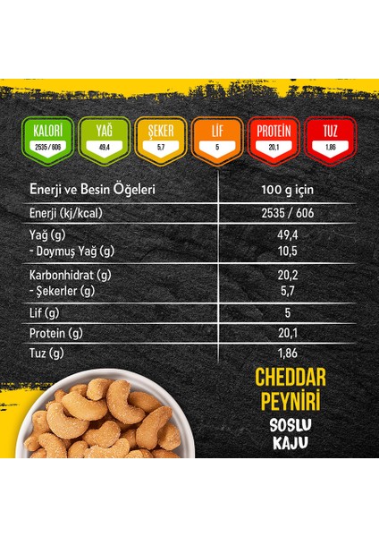 Cheddar Soslu Kaju 30 G modelleri