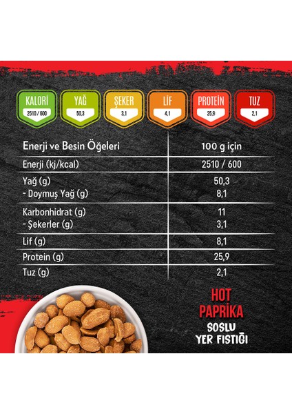Hot Paprika Soslu Yer Fıstığı 30 G