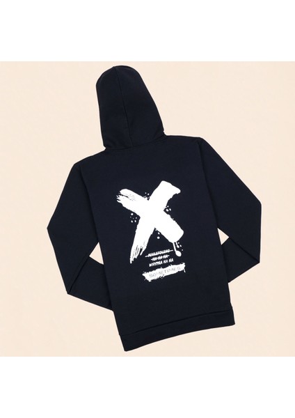Siyah Sırt Baskı x Sweatshirt