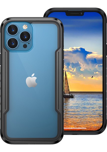 Apple iPhone 13 Metal Cep Telefonu Kılıfı Için Uygun Şeffaf Her Şey Dahil Düşmeye Dayanıklı Cep Telefonu Kılıfı (Yurt Dışından)
