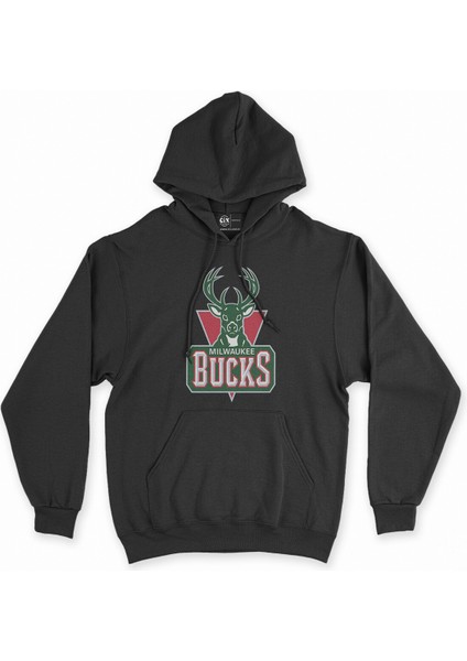 Cix Milwaukee Bucks Siyah Kapşonlu Sweatshirt Hoodie