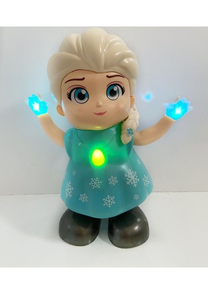 Oyuncak Elsa Dans Eden Prenses Pilli Işıklı Sesli Hareketli Oyuncak Dans Eden Prenses