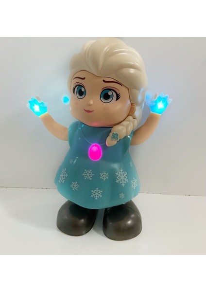 Oyuncak Elsa Dans Eden Prenses Pilli Işıklı Sesli Hareketli Oyuncak Dans Eden Prenses