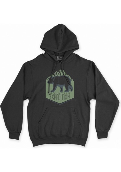 Cix Mountain Expedition Siyah Kapşonlu Sweatshirt Hoodie