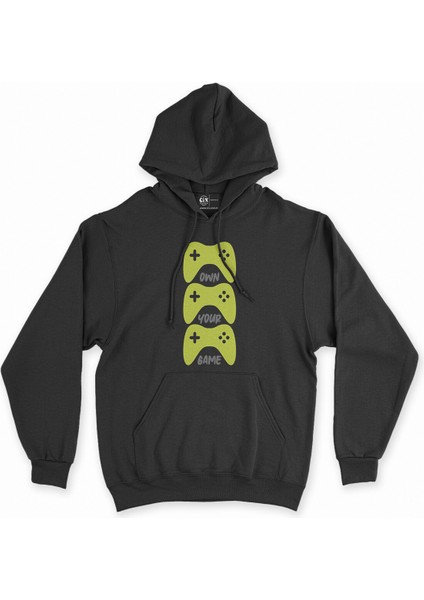 Cix Sarı Own Your Game Siyah Kapşonlu Sweatshirt Hoodie