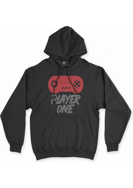 Cix Kırmızı Player One Siyah Kapşonlu Sweatshirt Hoodie
