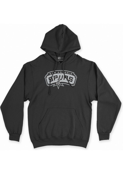 Cix San Antonio Spurs Siyah Kapşonlu Sweatshirt Hoodie