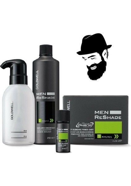 4ca Men Reshade 4 x 20 ml + Oksidan Losyon 250 ml