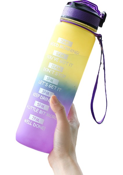 1000 ml Spor Su Şişesi - Sarı/Mor (Yurt Dışından)