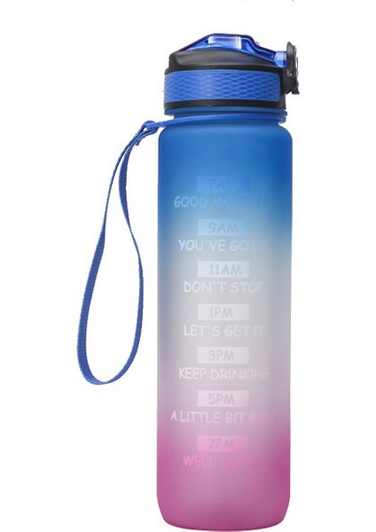 Degrade Renkli Su Şişesi Tritan Açık Spor Kupası 1000 ml (Yurt Dışından)