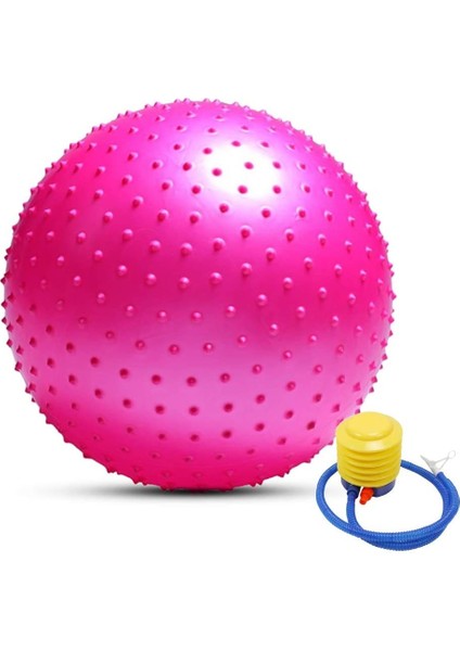 Dikenli Yoga Topu 65 cm Pembe+Pompa