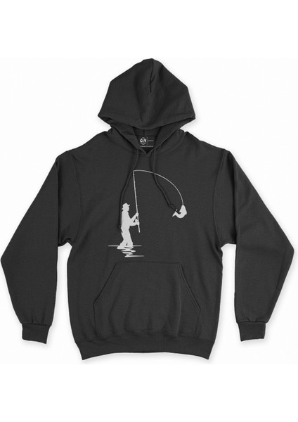 Cix Balıkçı Siyah Kapşonlu Sweatshirt Hoodie
