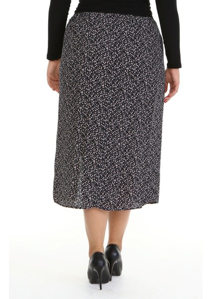 Arka Beli Lastikli Yırtmaçlı Etek indirimleri