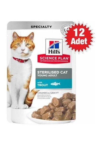 Scıence Plan Sterılısed Alabalık Kedi Konservesi 12 x 85 gr