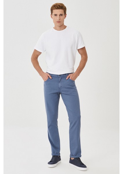 Erkek Texas Slim Fit Dar Kesim Normal Bel İndigo Esnek Pantolon fiyatları