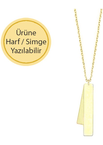 14K Altın Isimli Ikili Plaka Kolye fiyatları