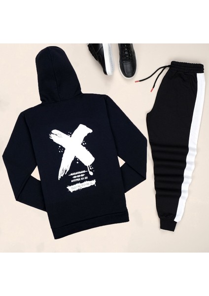 Siyah Sırt Baskı x Eşofman Takımı