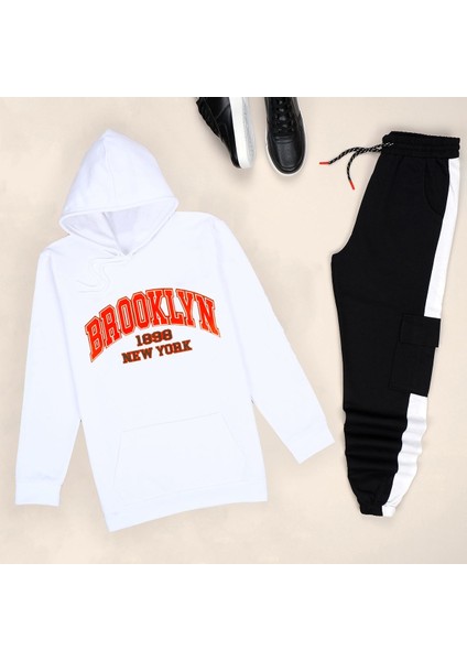 Beyaz Brooklyn Eşofman Takımı