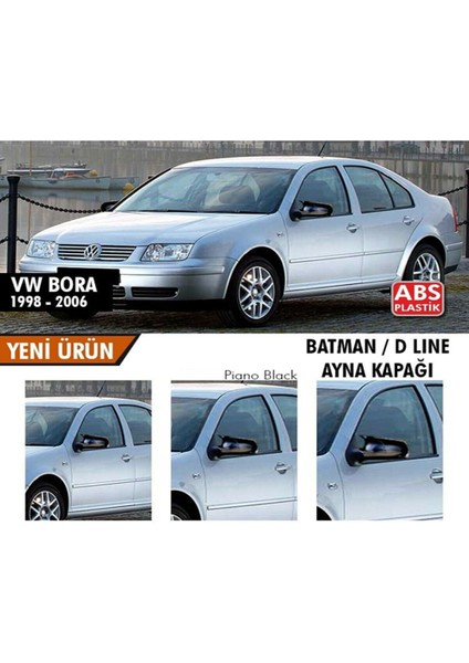 Vw Bora 1998 - 2006 Yarasa Ayna Kapağı ( (Piona Black)