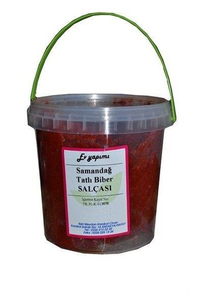 Ev Yapımı Samandağ Tatlı Biber Salçası 1 kg