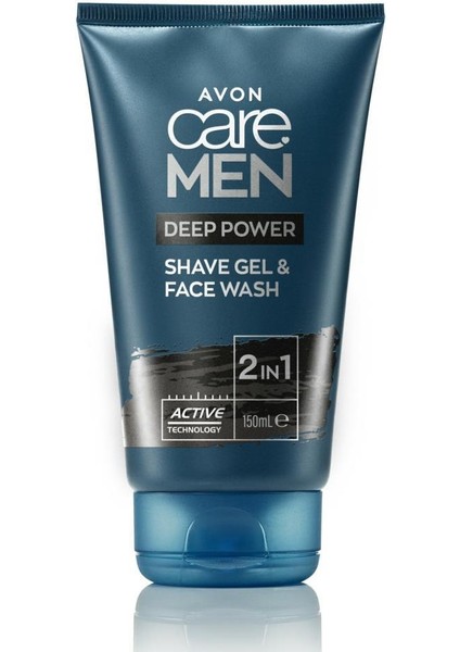 Care 2ın 1 Arada Deep Power Tıraş Jeli ve Yüz Temizleyicisi - 150 ml