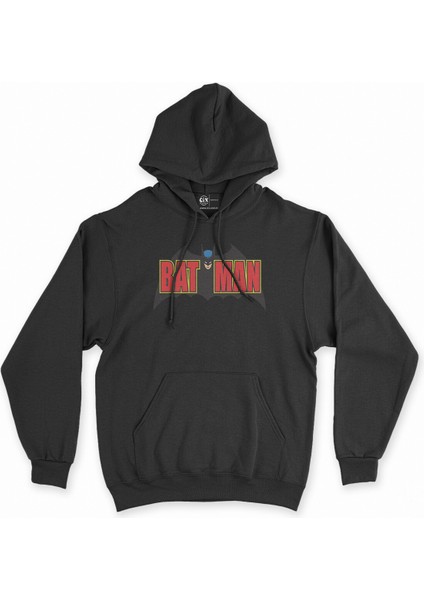 Cix Batman Logolu Siyah Kapşonlu Sweatshirt Hoodie