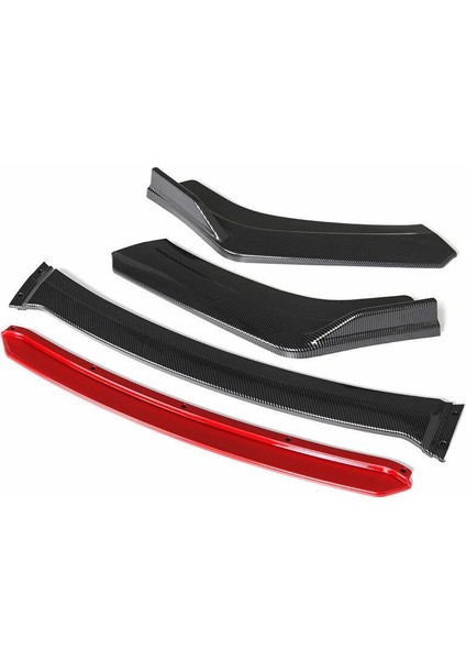 Honda Civic Fc5 Kırmızılı Ön Lip Ön Tampon Eki 4 Prç 2016 - 2019