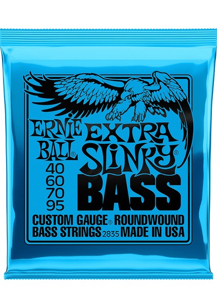 Ernie Ball P02835 Extra Slinky Nickel 40-95 (4 Telli) Bas Gitar Teli