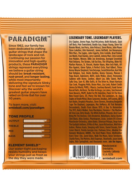 ERNIEBALL P02022 - Hybrid Slinky Paradigm 9-46 Elektro Gitar Teli fiyatları