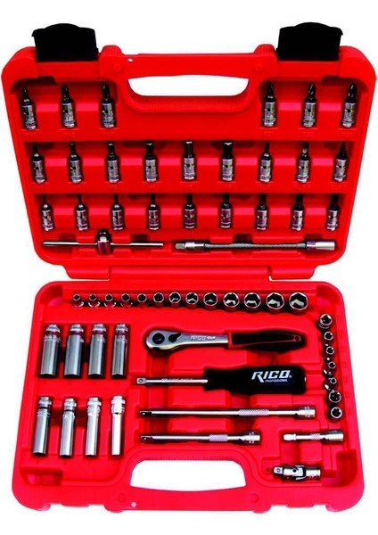 Nalburkent Rico 006-RC1012 Lokma Takımı Seti 1/4" 60 Parça