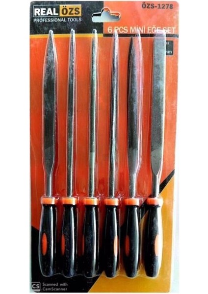 1278 Mini Eğe Seti Takımı 6 Parça Uzunluk 180MM