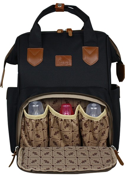 Doce Mommy Bag Anne Bebek Bakım Sırt Çantası-Beyaz Baskı