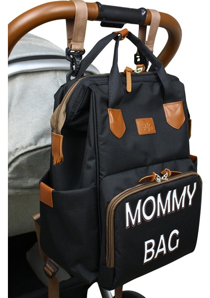 Doce Mommy Bag Anne Bebek Bakım Sırt Çantası-Beyaz Baskı