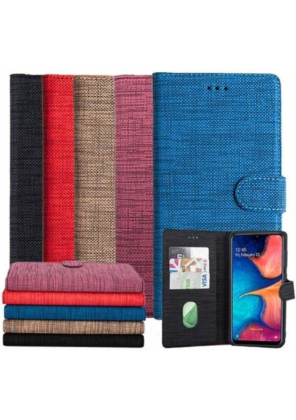 Xiaomi Redmi Note 9s Spor Kumaş Cüzdan Kılıf Ekran Koruyucu